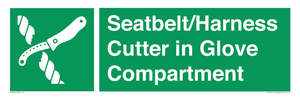 Seatbelt/Harness Cutter in Glove Compartment